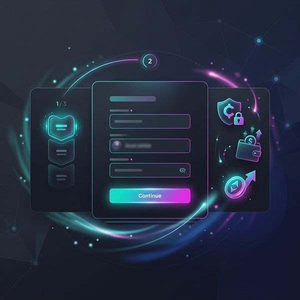 Stake registration signup illustration