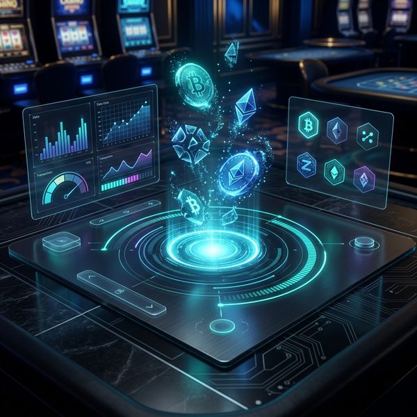 Crypto casino deposit illustration